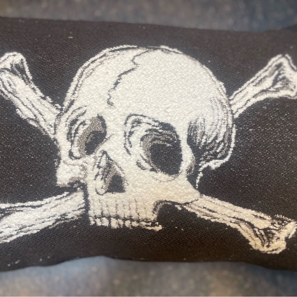 Threshold Black Skull and Crossbones Throw Pillow